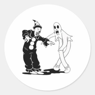 Koko The Clown And Ghost Dancing  Classic Round Sticker