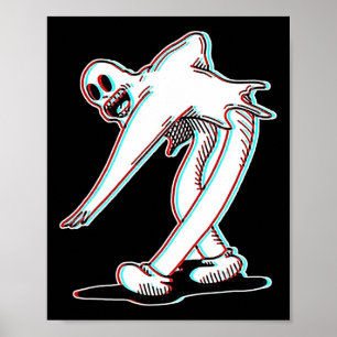 Koko The Clown Ghost Glitch Dancing Poster