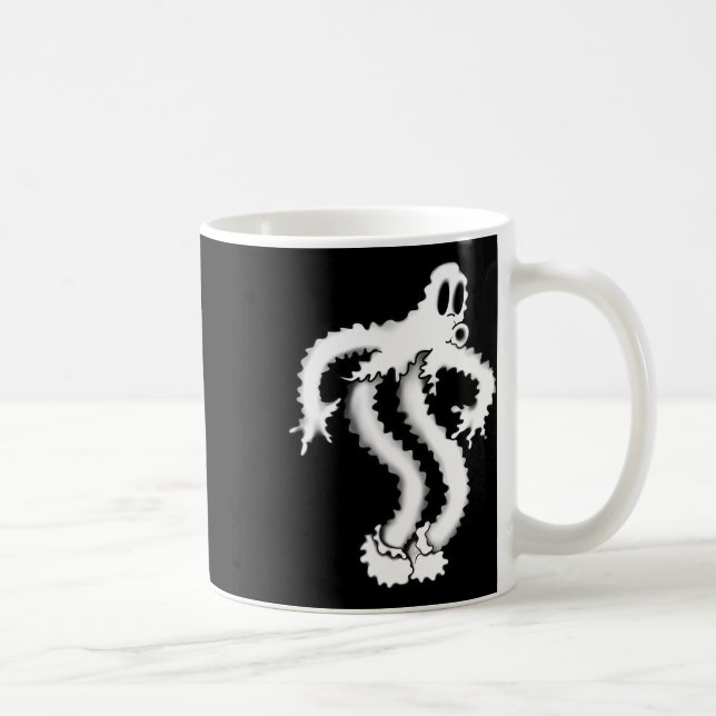 Koko The Clown Ghost Shaky Spooky Blackwork  Coffee Mug (Right)