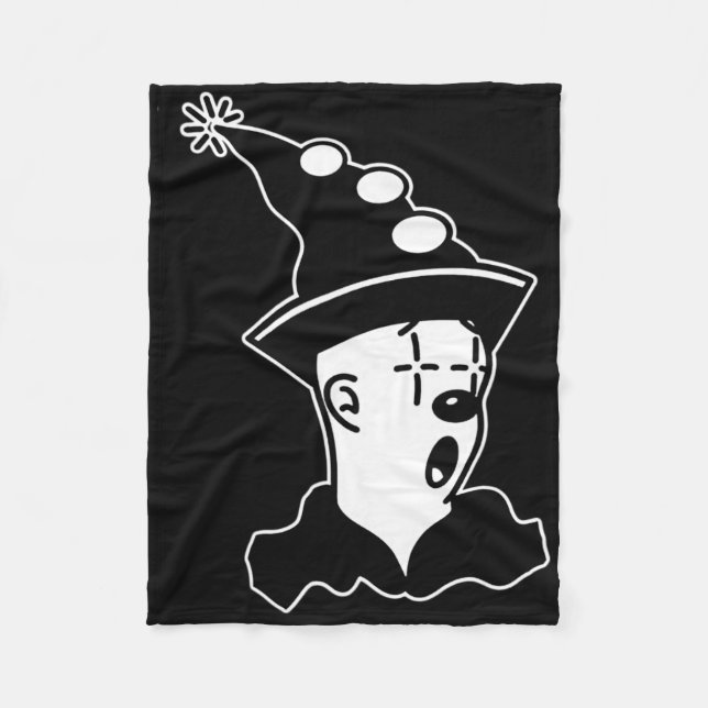 Koko The Clown Ghost Surprised  Fleece Blanket (Front)