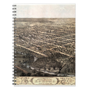 Kokomo-Indiana vintage pictorial map Notebook
