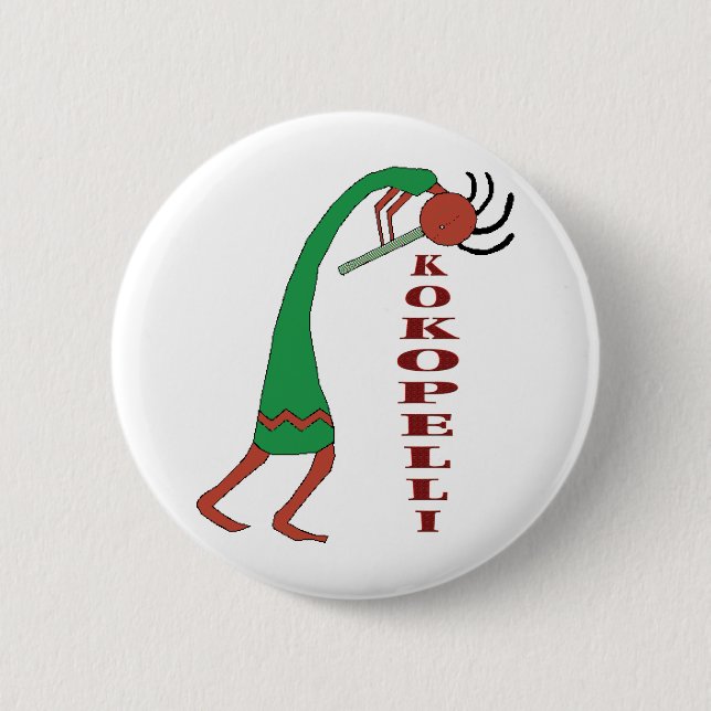 kokopelli 2 inch round button (Front)