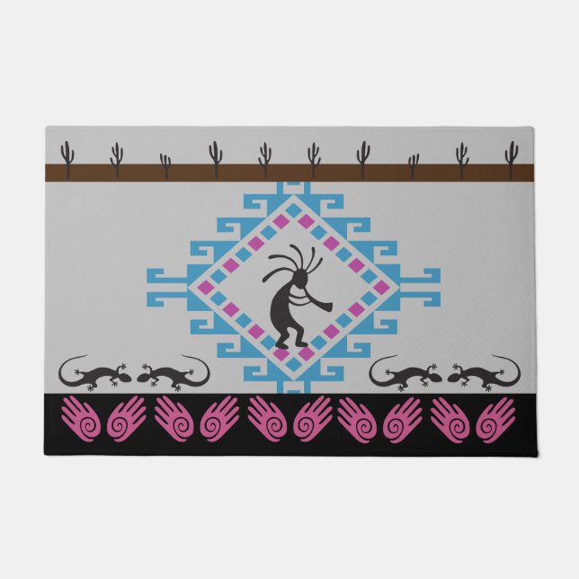 Kokopelli American Indian Southwest Doormat (Front)