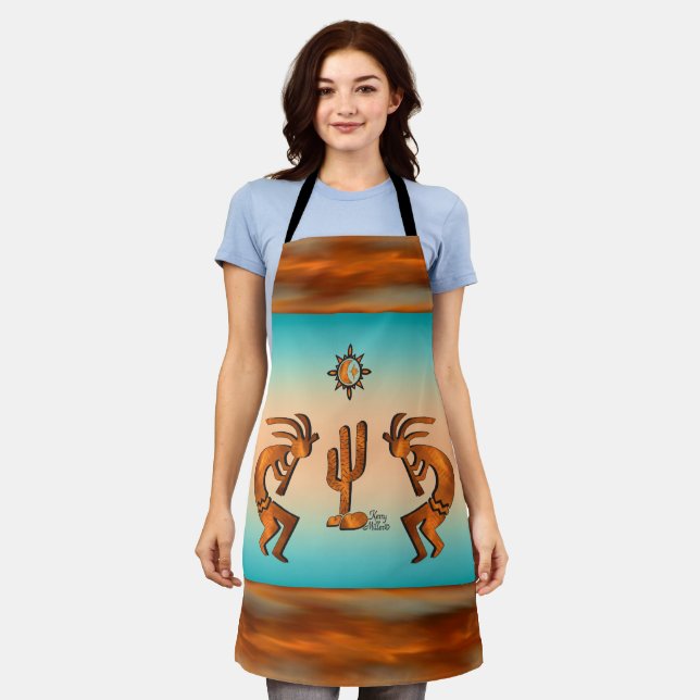 Kokopelli And Cactus Apron (Worn)