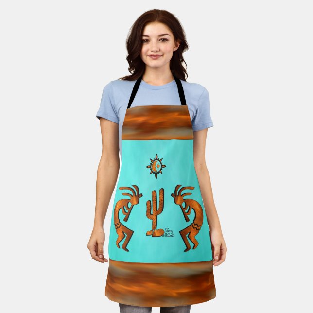 Kokopelli And Cactus Apron (Worn)