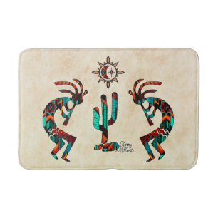 Kokopelli And Cactus Bath Mat