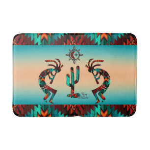 Kokopelli And Cactus Bath Mat