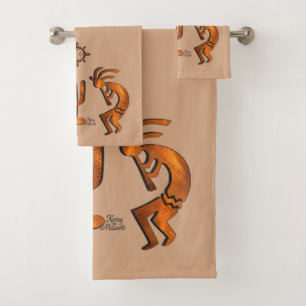 Kokopelli And Cactus Bath Towel Set