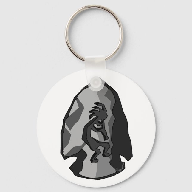 Kokopelli Arrowhead Keychain (Front)