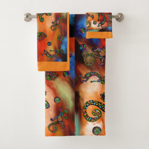 Kokopelli Art Bath Towel Set