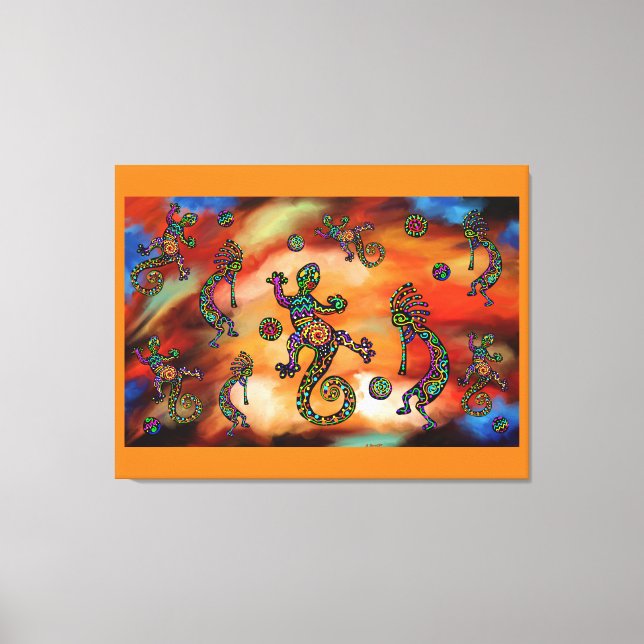 Kokopelli Art Canvas Print (Front)