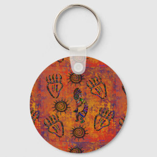Kokopelli Art Keychain