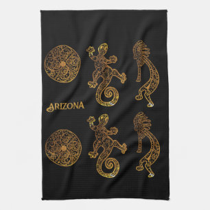 Kokopelli Art Kitchen Towel