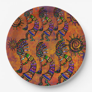 Kokopelli Art Paper Plate