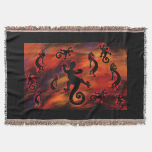 KOKOPELLI ART THROW BLANKET