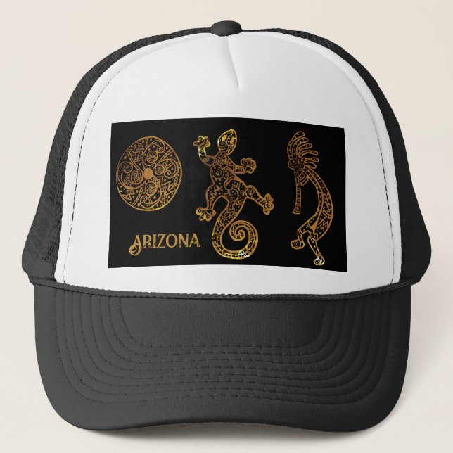 Kokopelli Art Trucker Hat (Front)