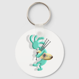Kokopelli Bagpipes Keychain