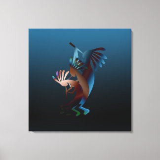 Kokopelli Blues Music 28.5"x28.5" Canvas Print