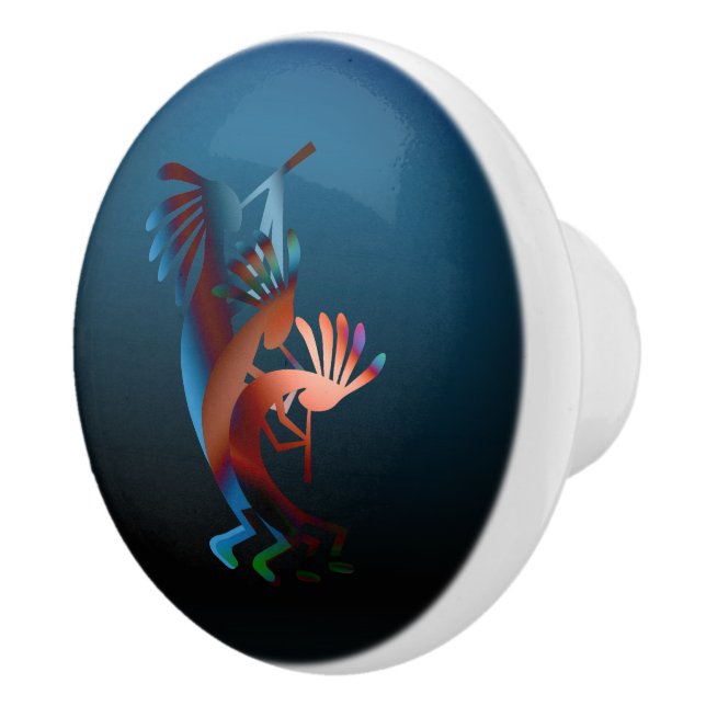 Kokopelli Blues Music 2  Ceramic Knob (Right)
