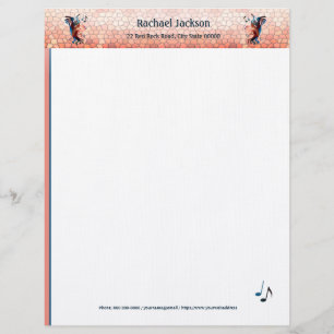 Kokopelli Blues Music 2  Desert Sunset Letterhead
