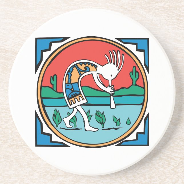 Kokopelli Colour Coaster (Front)