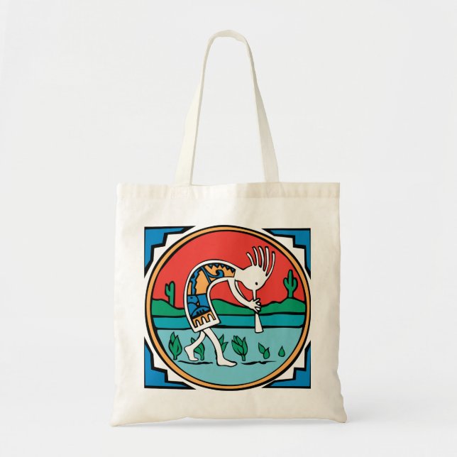 Kokopelli Colour Tote Bag (Front)