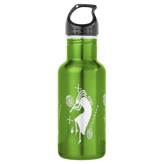 Kokopelli découpant la bouteille d'eau 18oz (Devant)
