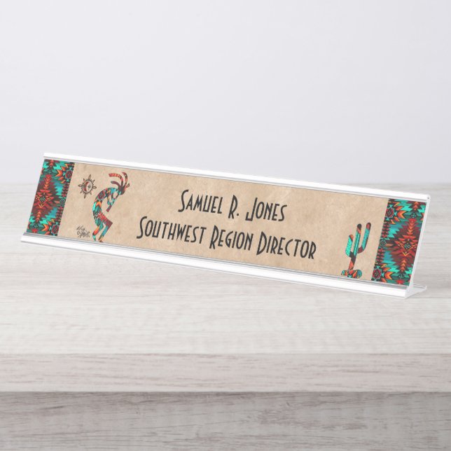 Kokopelli Desk Name Plate (Front)