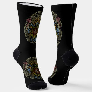 Kokopelli Duo - Man In The Maze - Dreamcatcher 1 Socks