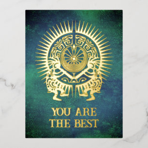 Kokopelli Duo - Man In The Maze - Sun 1 Foil Holiday Postcard
