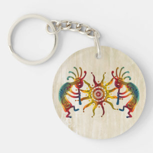 KOKOPELLI DUO SUN + your ideas Keychain