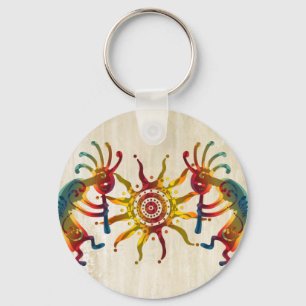 KOKOPELLI DUO SUN + your ideas Keychain