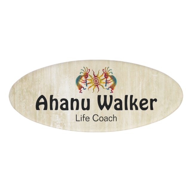 KOKOPELLI DUO SUN + your ideas Name Tag (Front)