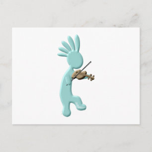 Kokopelli Fiddle Postcard