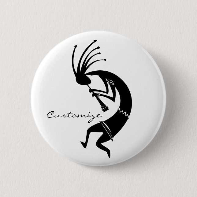 Kokopelli flute player Thunder_Cove 2 Inch Round Button (Front)
