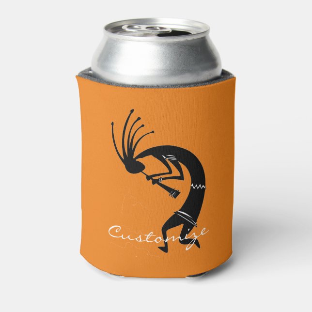 Kokopelli flute player Thunder_Cove Can Cooler (Can Back)