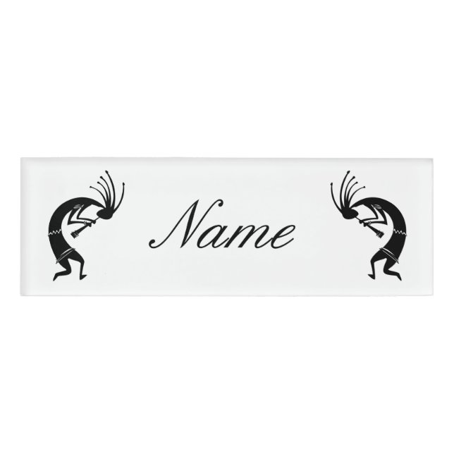 Kokopelli flute player Thunder_Cove Name Tag (Front)