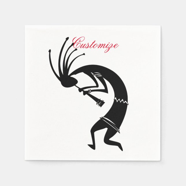 Kokopelli flute player Thunder_Cove Napkin (Front)
