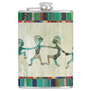 KOKOPELLI funny familiy + your ideas Hip Flask