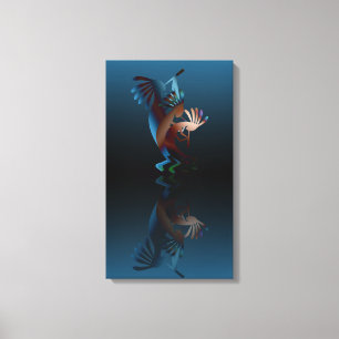 Kokopelli Gets Down Wrapped Canvas