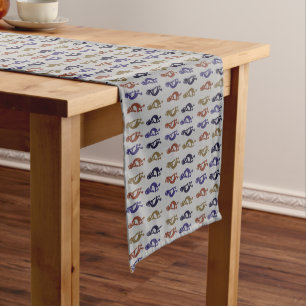 Kokopelli Group of Flute Playing Figures Long Tabl Table Runner