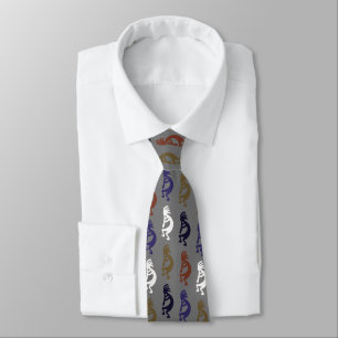 Kokopelli Group of Flute Playing Figures Neck Tie