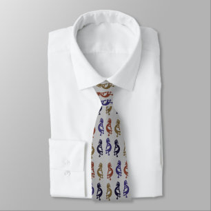 Kokopelli Group of Flute Playing Figures Neck Tie