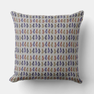 Kokopelli Group of Flute Playing Figures Throw Pil Pillow