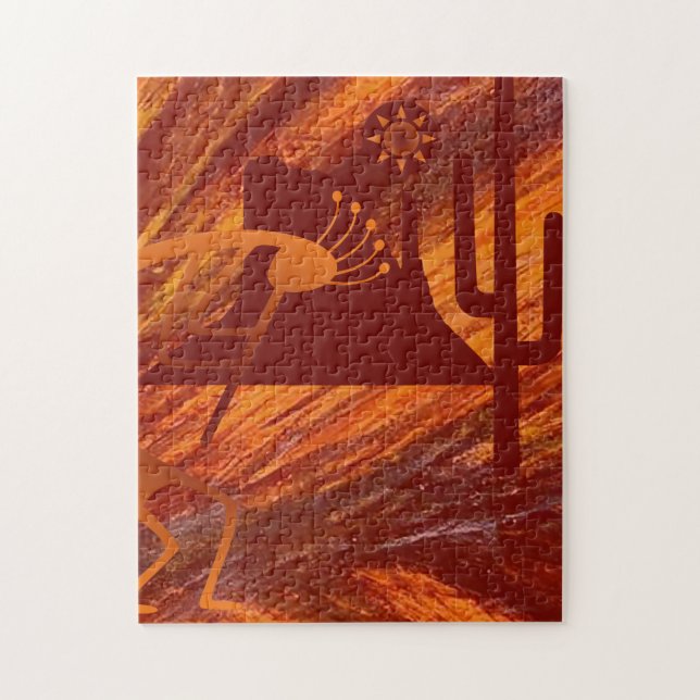 Kokopelli Heat Jigsaw Puzzle (Vertical)