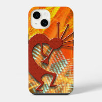 Kokopelli in an Orange Abstract