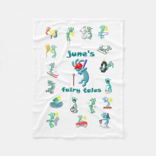 Kokopelli Kids Collage Fleece Blanket