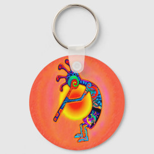 Kokopelli Lizard Sun Keychain