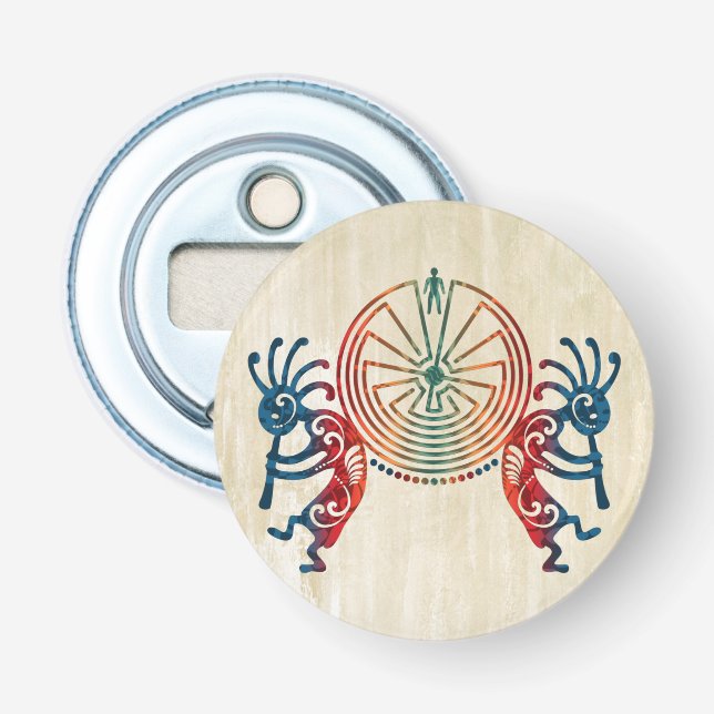 KOKOPELLI / MAN IN THE MAZE + your ideas Bottle Opener (Front)