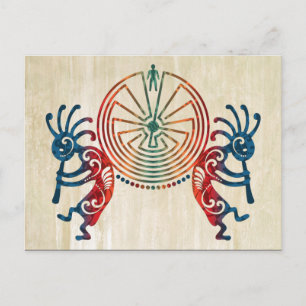 KOKOPELLI / MAN IN THE MAZE + your ideas Postcard